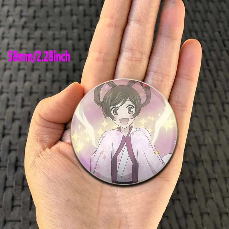 32/44/58mm Anime Kamisama Kiss Pin Cartoon Badge Role Play Handmade Tinplate Brooches for Backpack Clothes Decoration Gifts