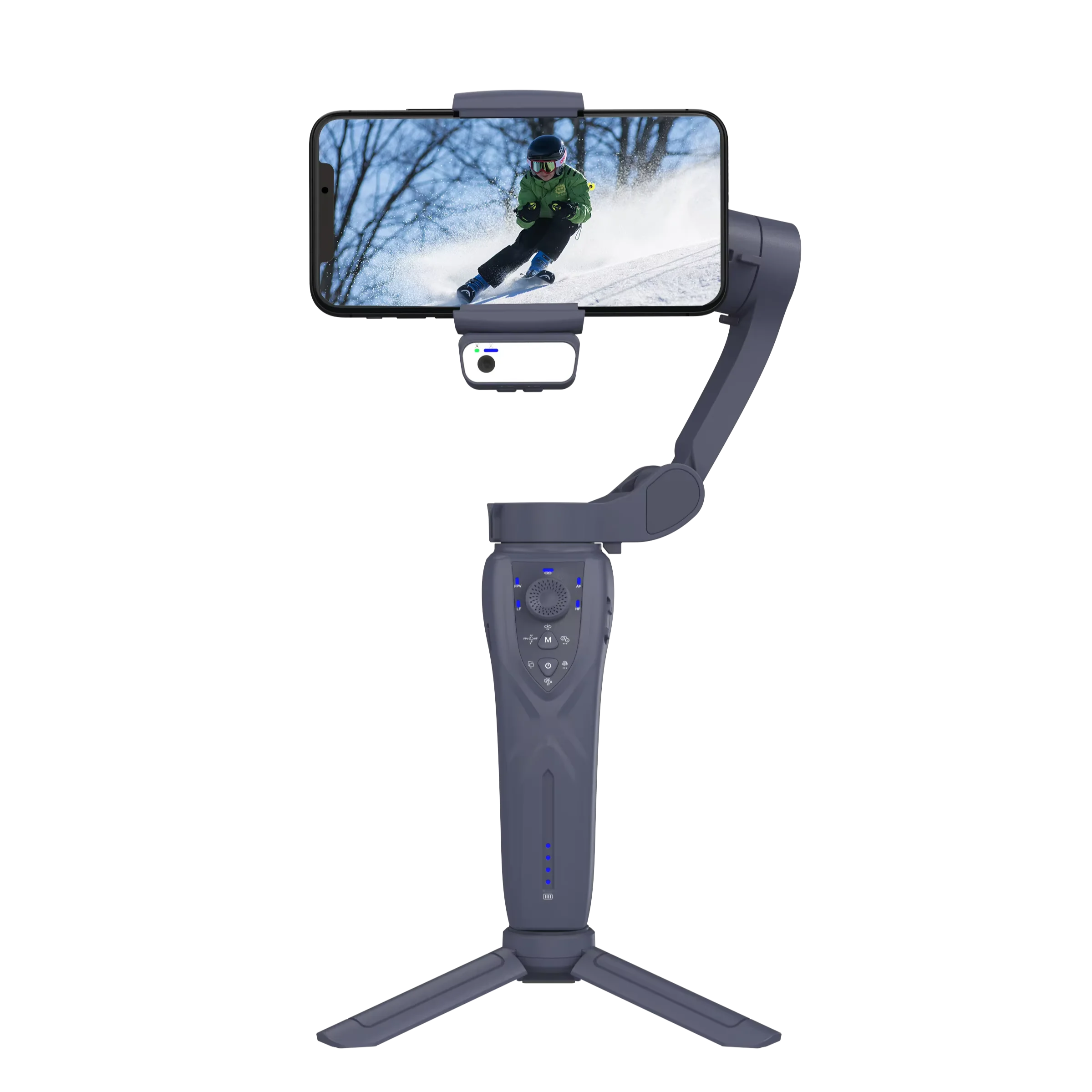 

F12 AI 3 Axis Gimbal Stabilizer Foldable Handheld Smartphone Holder 3D Equipment for Live Streaming Convenient Fill Light Handy