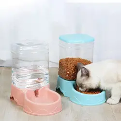 3.8L Automatic Pet Feeder Large Capacity Cat Dog Food Dispenser For Pet Water Drinking,Feeding,Corner Food Dispenser Water Bowl