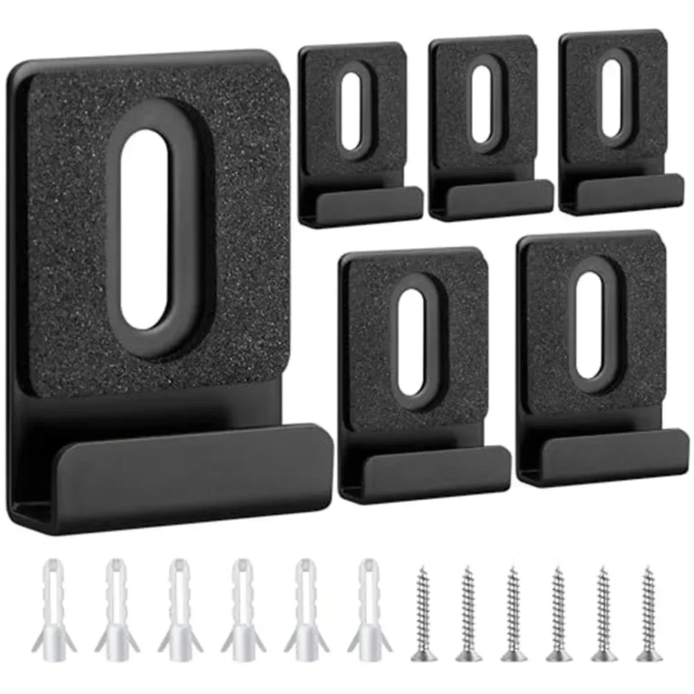 Black Mirror Clips Mirror Clip Bracket For Basements High Hardness Mounting Screws Included Protective Rubber Pads