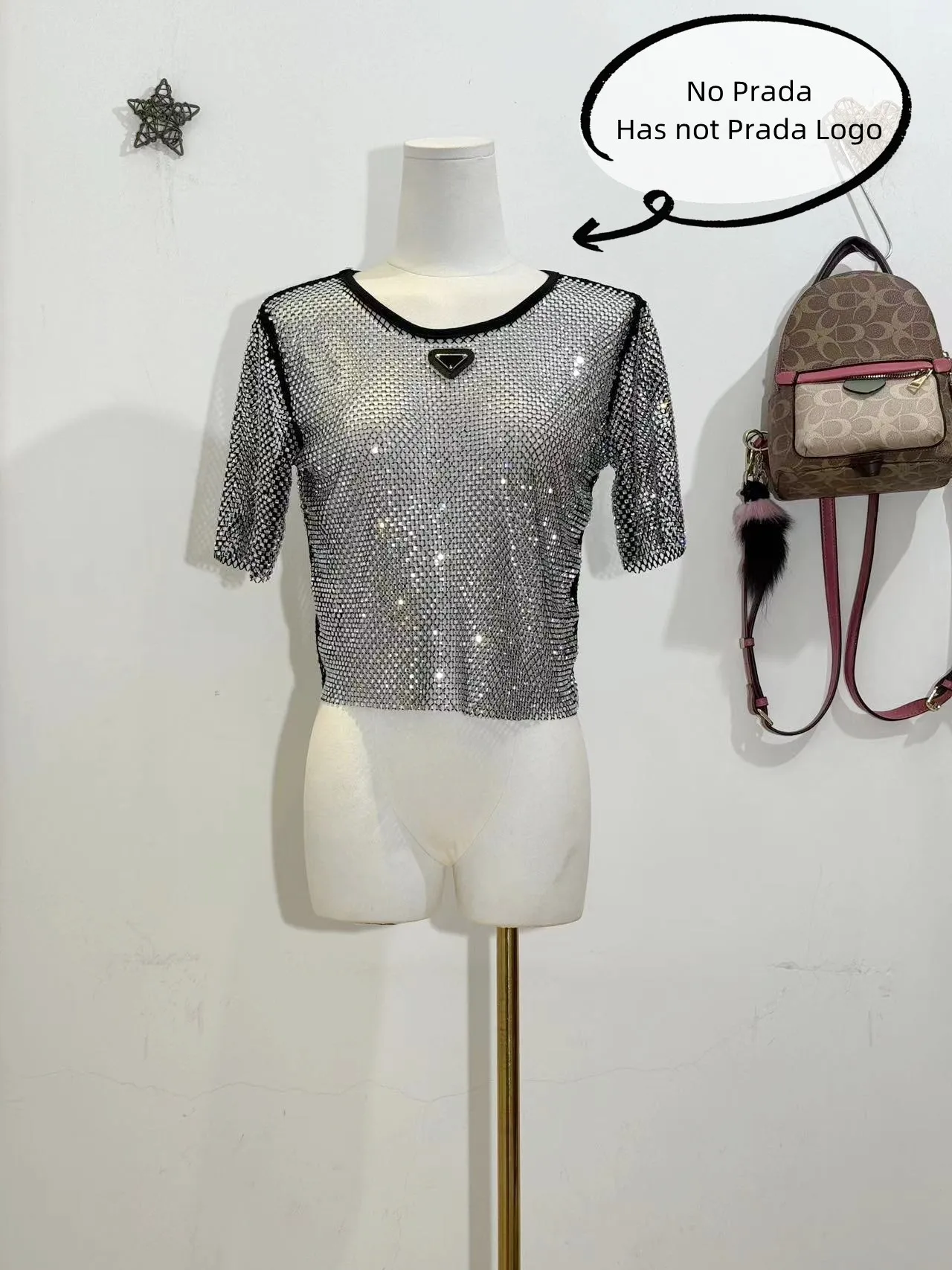 

H80&S90 New Hot Sexy Women Bling Bling Rhinestone Mesh See Through Fashion Diamond Short Sleeve Tank Top T-Shirt Swim Beachwear