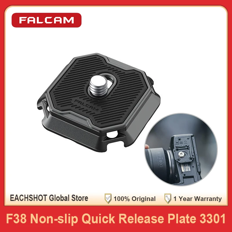 FALCAM F38 Piastra antiscivolo a sgancio rapido Design anti-allentamento Compatibile con la base di specifiche Arca per la fotografia fotografica 3301