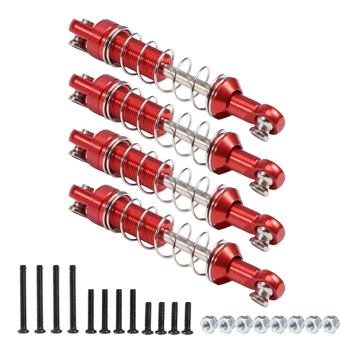 for MN D90 MN-90 MN99S WPL C14 C24 C34 RC Car 4Pcs Metal Shock Absorber Damper Upgrade Parts Accessories,1