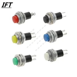 6Pcs Momentary small Push Button Switch 1A 125V 10MM DS-314 lock-free self-reset doorbell horn round power jog key switch