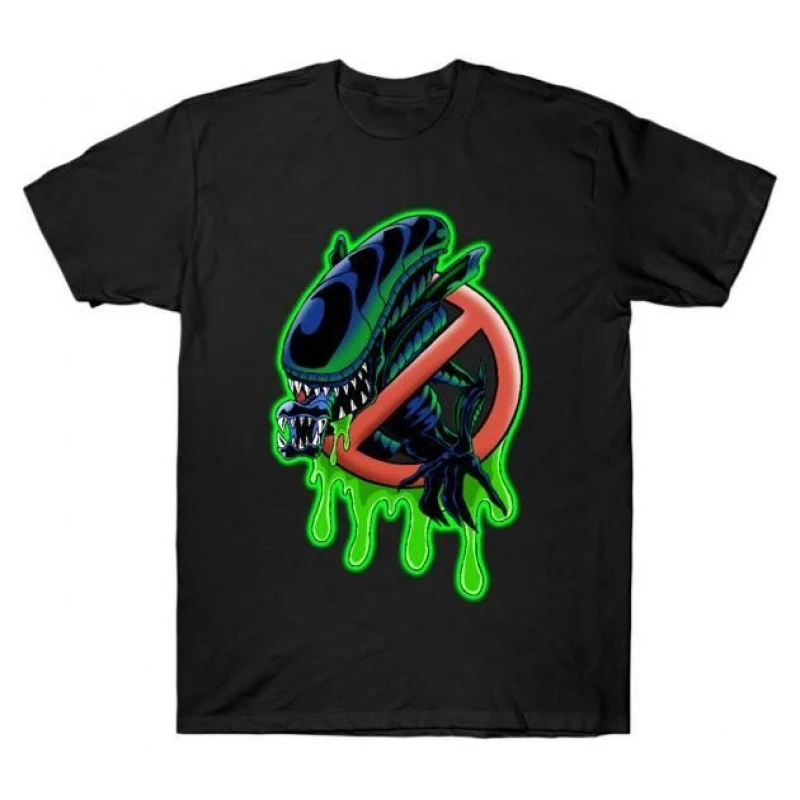 

Bug Busters Sci-Fi Alien Gift T-Shirt Weyland LV-426 Horror movie Xenomorph printed Short Sleeve Graphic clothes All size tops