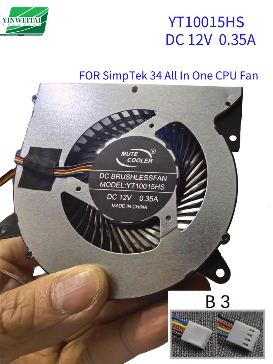 New Laptop Cooling Fan For DBAB08010F05H DC 5V SimpTek 34 All In One CPU Fan YT10015HS DC 12V CPU FAN