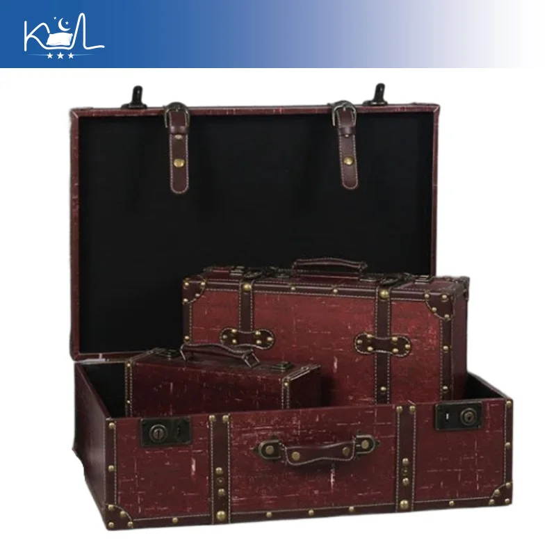 Vintage Red Decorative Suitcas - đánh giá và giá Retro Vintage Trunk Suitcase