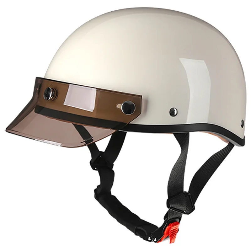 

Retro Half Face Motorcycle Helmet Scooter Vintage Half Open Biker Motorbike Crash Moto Helmet Jet Cruiser Head Protection