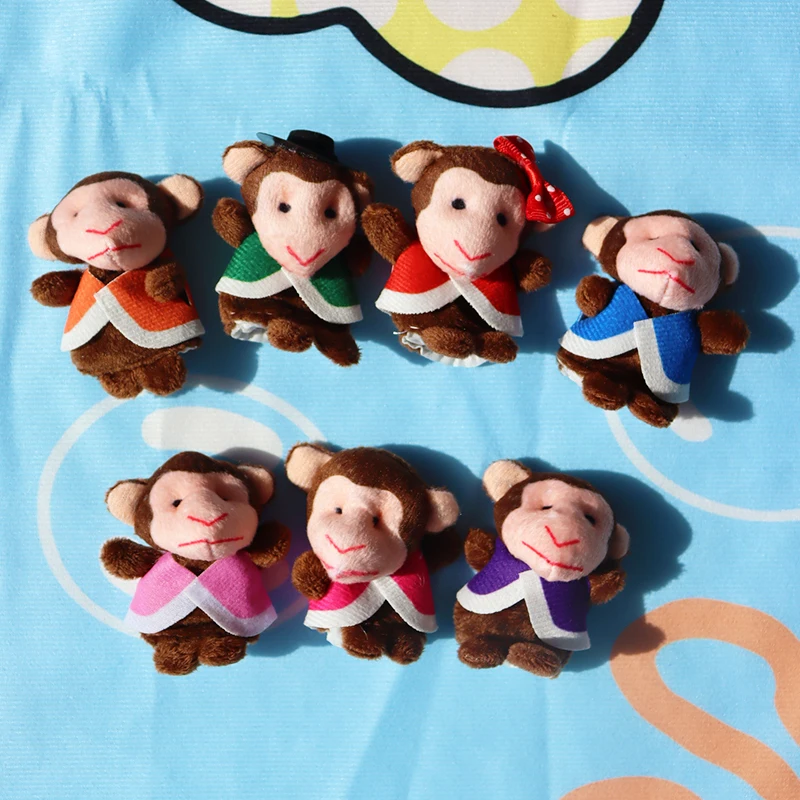 Kinderen Vingerpop Knuffel Cartoon Varkentje Aap Fabel Verhaal Rollenspel Educatief Speelgoed Handpop voor Kinderen TMZ