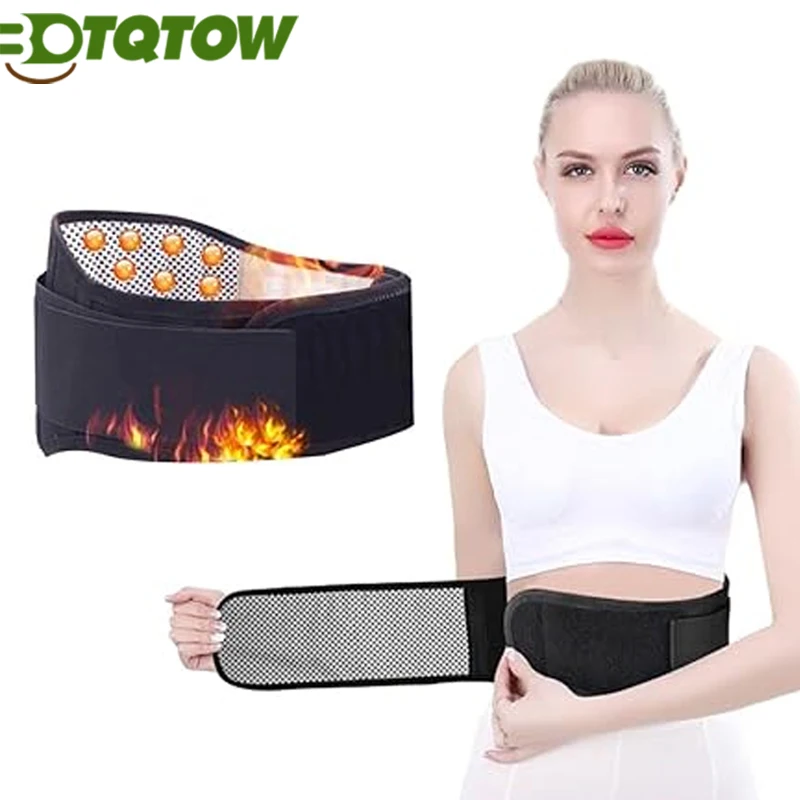

1PCS Lumbar Magnetic Self-Heating Waist Suppor t- Lumbar Belt Adjustable Waist Lumbar Support Lower Pain Massager Size M-4XL