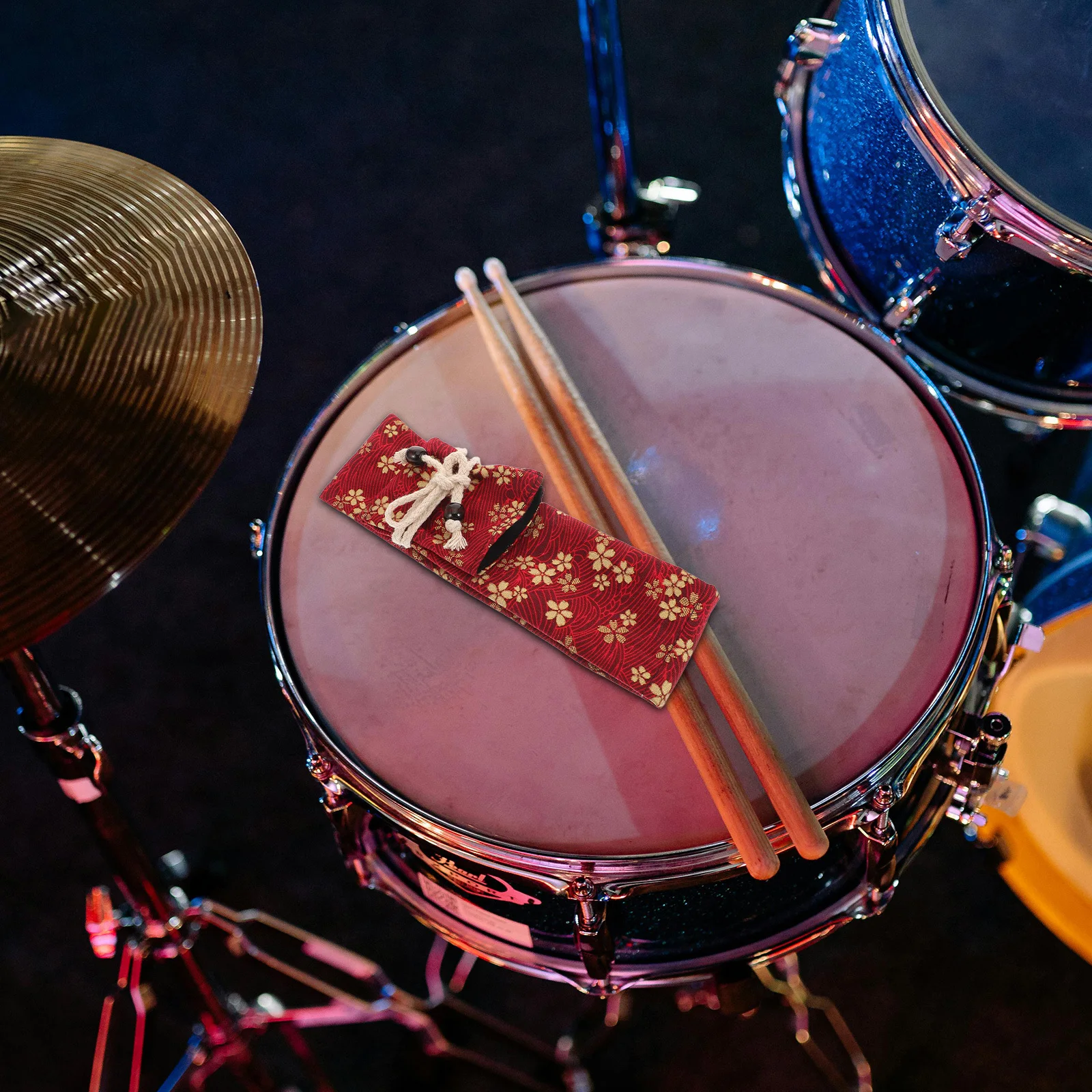 

Compact Drumstick Storage Case Bag Vibrant Blooming Prosperity Design Practical Protection for Drumsticks Mallets Percussion