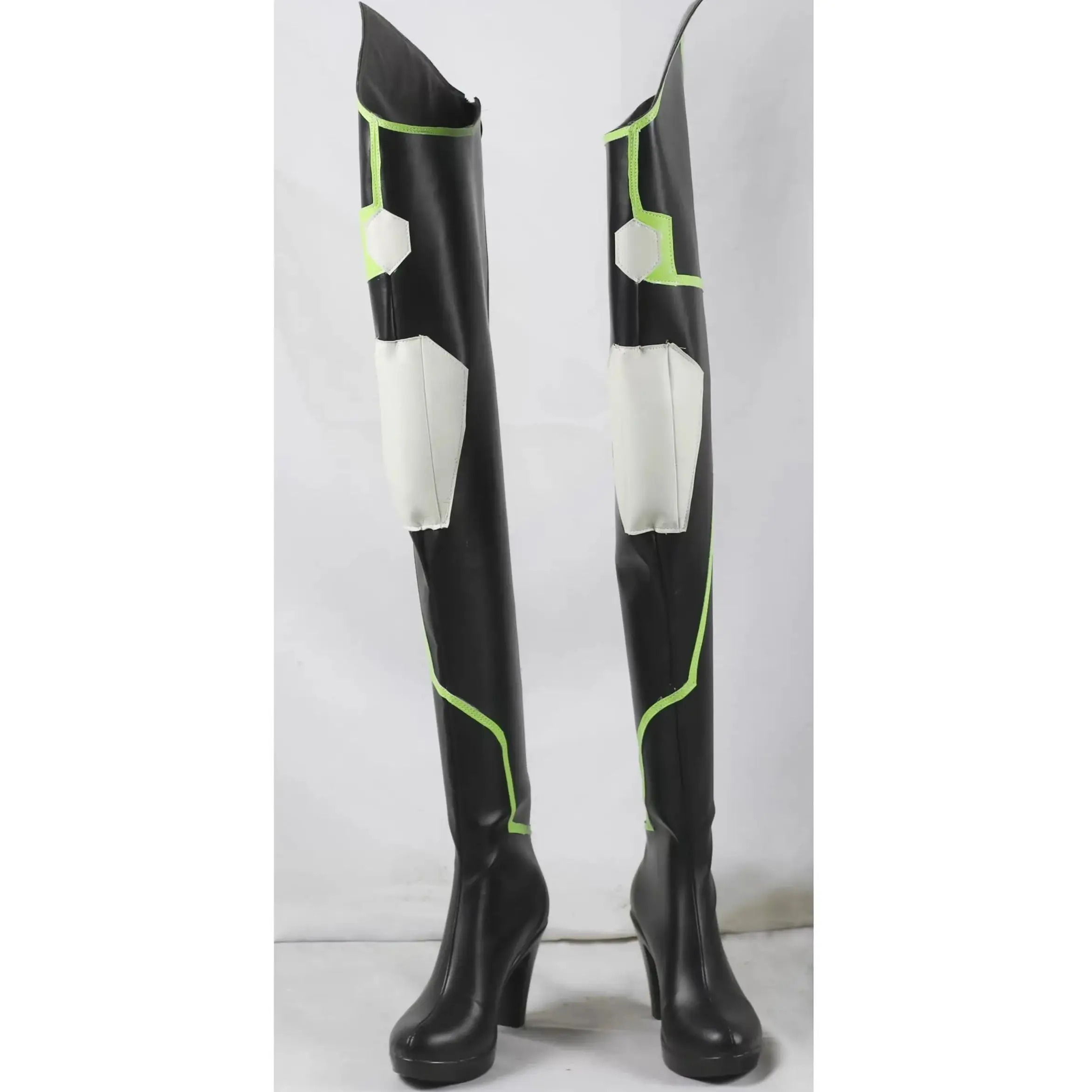 Viper Cosplay Boots Game Valorant Viper Cosplay Shoes Green Women Combat Shoes Halloween Carnival Party Christmas Play Role Shoe view 3