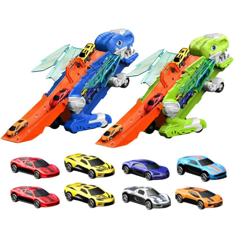 

Игрушка для гоночной трассера, забавная игрушка-грузовик с прицепом, портативная игра для поездок на дорогу, дошкольная образовательная деятельность на день рождения, Рождество