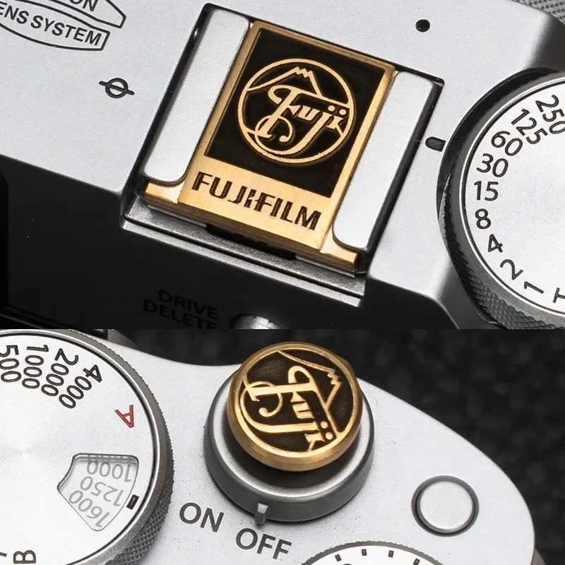 Brass Hot Shoes Cover Release Button for Fujifilm Leica Nikon Canon