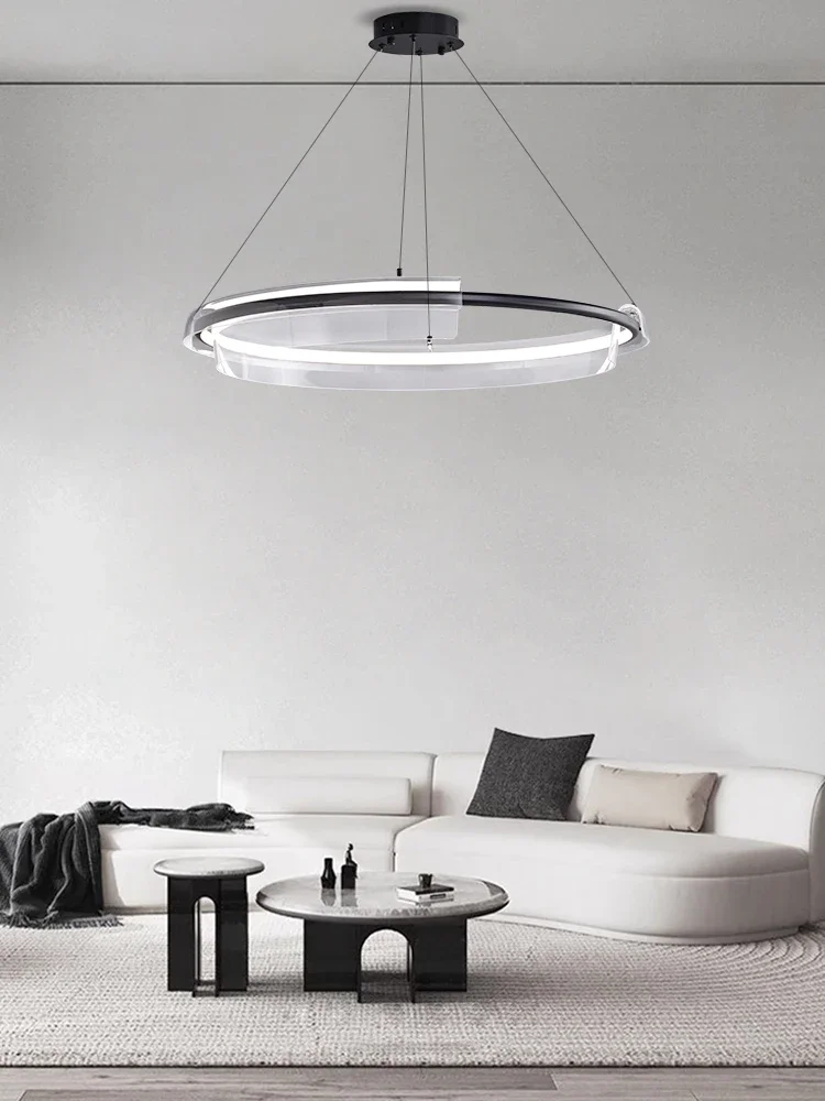 

Minimalism Nordic Ring Led Chandeliers Acrylic Circle Living Room Pendant Lights Lighting Bedroom Hanging Lamps Luster Fixtures