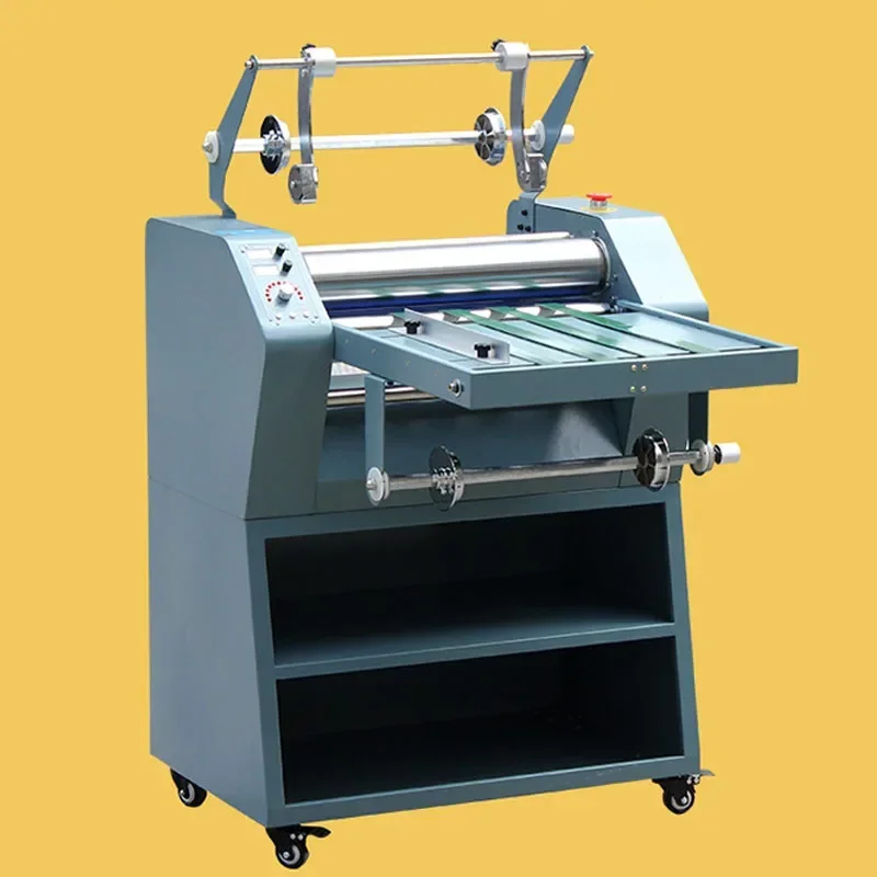 Heavy-duty Laminating Machine Steel Stick Conveyor Belt Feeding Paper Anti-curling Trimming Cold Oil Pressure Laminating Machine