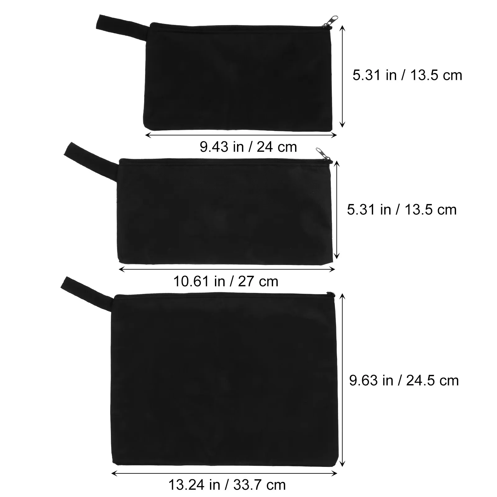5pcs Waterproof Oxford Cloth Tool Bags – Large Capacity Portable Storage Pouches with Zipper