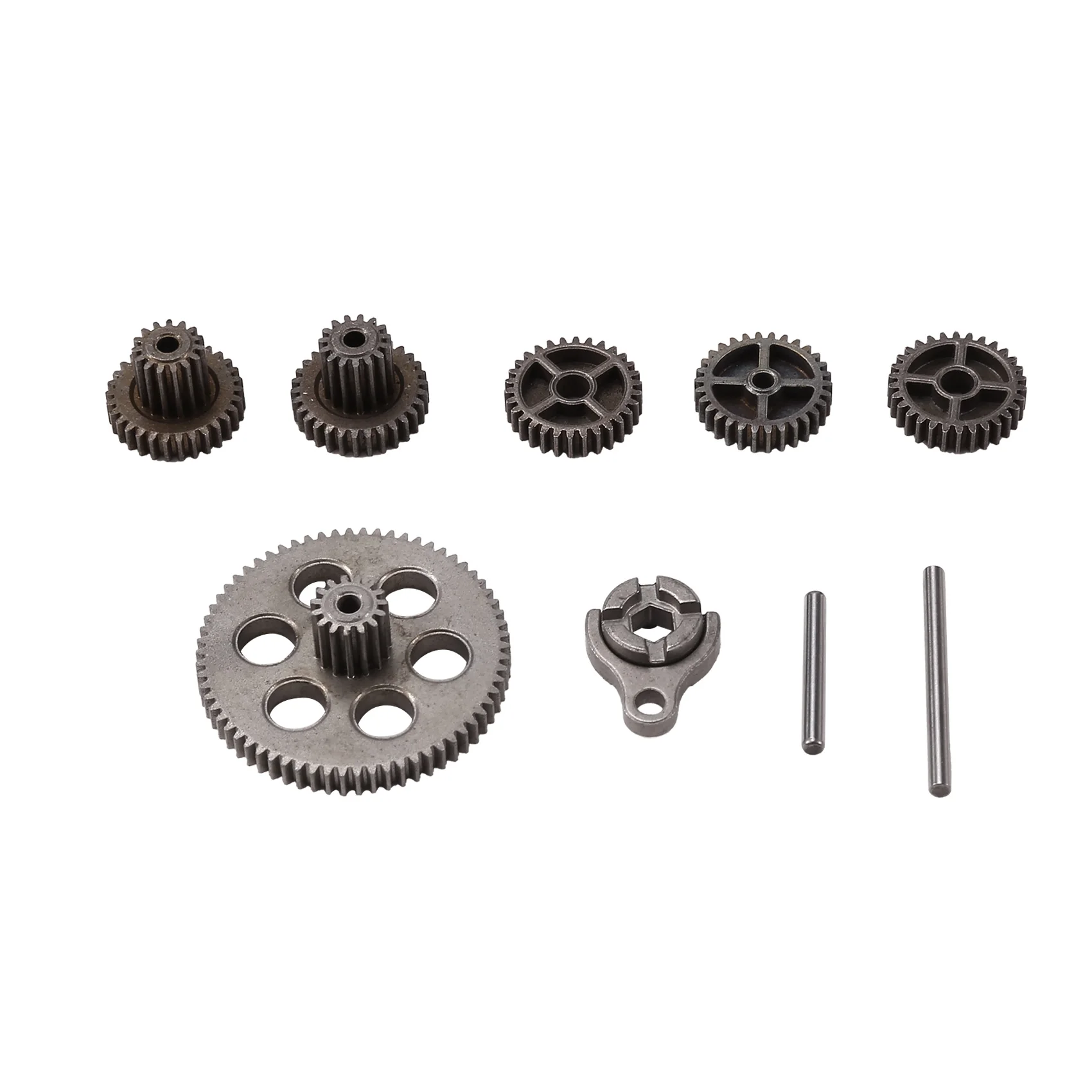 AS96-8Pcs เกียร์เหล็กแข็ง Rc ชุดเกียร์สําหรับ FMS FCX24 1/24 RC รถอะไหล่อัพเกรด