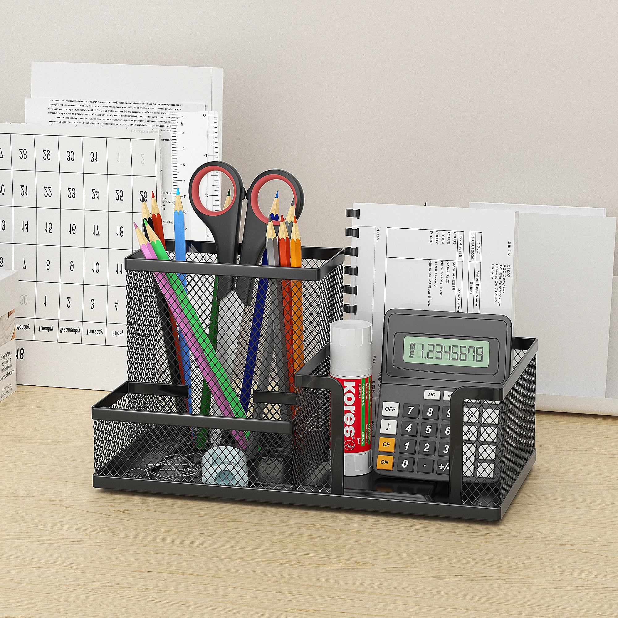 ที่จัดระเบียบโต๊ะทำงานแบบตาข่า - Office Supply Cart บทวิจารณ์และราคา