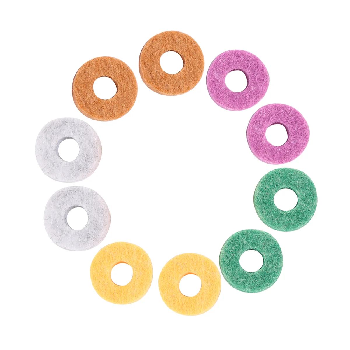 交換用フェルトパッド,ドラムセット,シンバルスタンド,ラウンド,ソフト,ランダムカラー,10個セット,リッチ