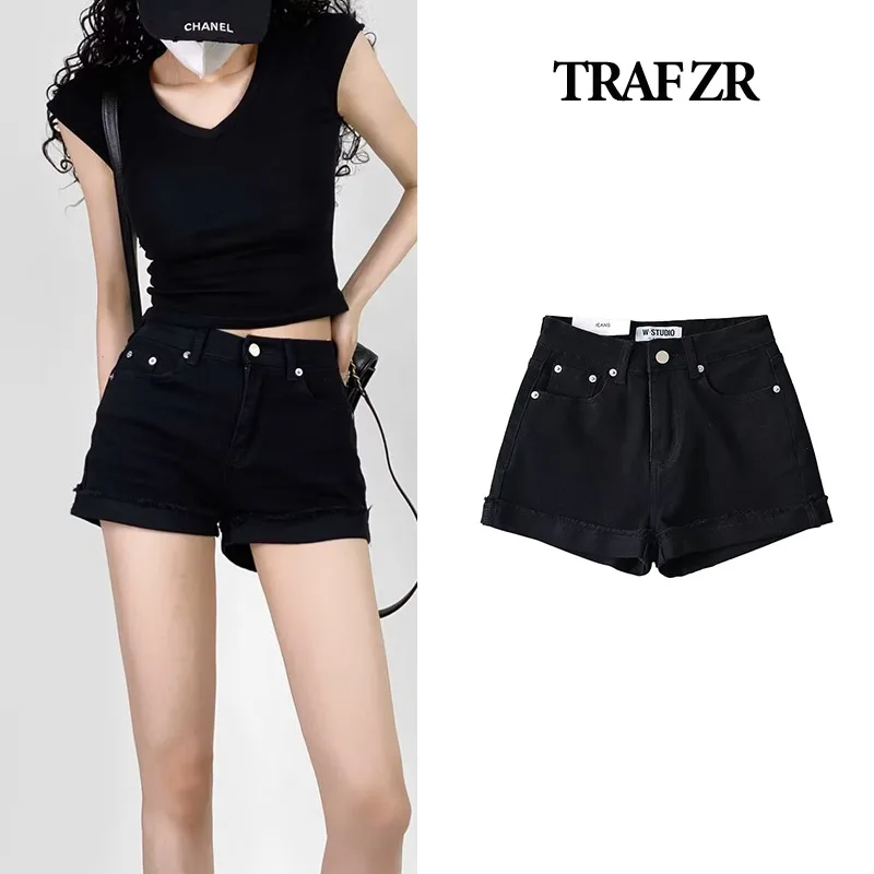 TRAF ZR Shorts Jeans Woman Short Modern Pants Women Summer Cotton Jean High Waist Women's Denim Streetwear Hot Jorts Y2k shorts