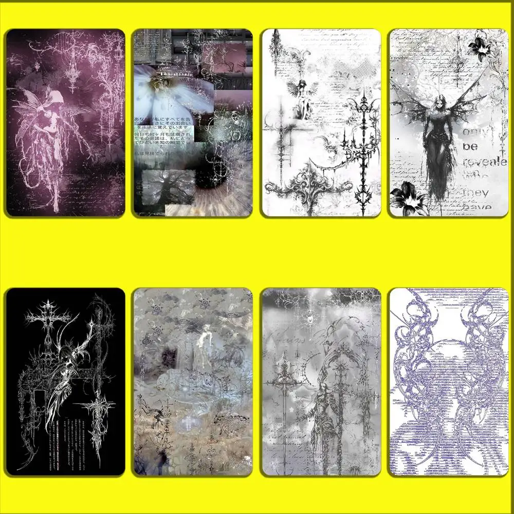 

Cybersygilm Gothic Cyber Sigil Cross Card Stickers For Debit Bank Credit Cards Metro Bus Pass Sticker Decoration Cover Skin