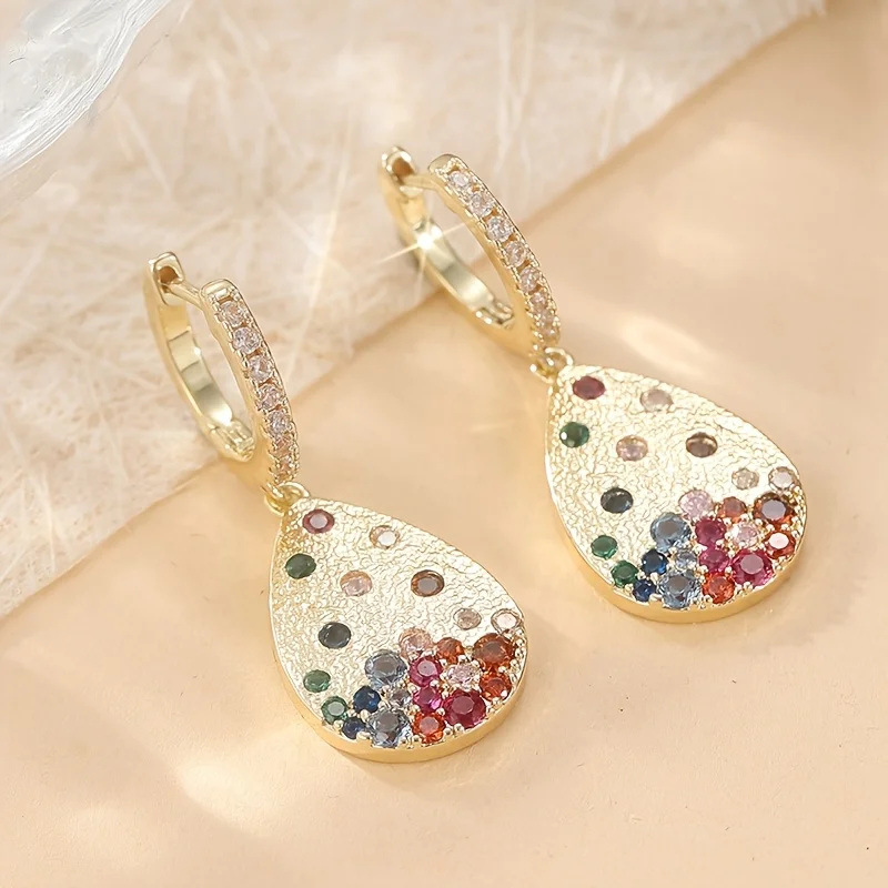 Fashion classic teardrop earrings synthetic multi-party jewelry women's gift