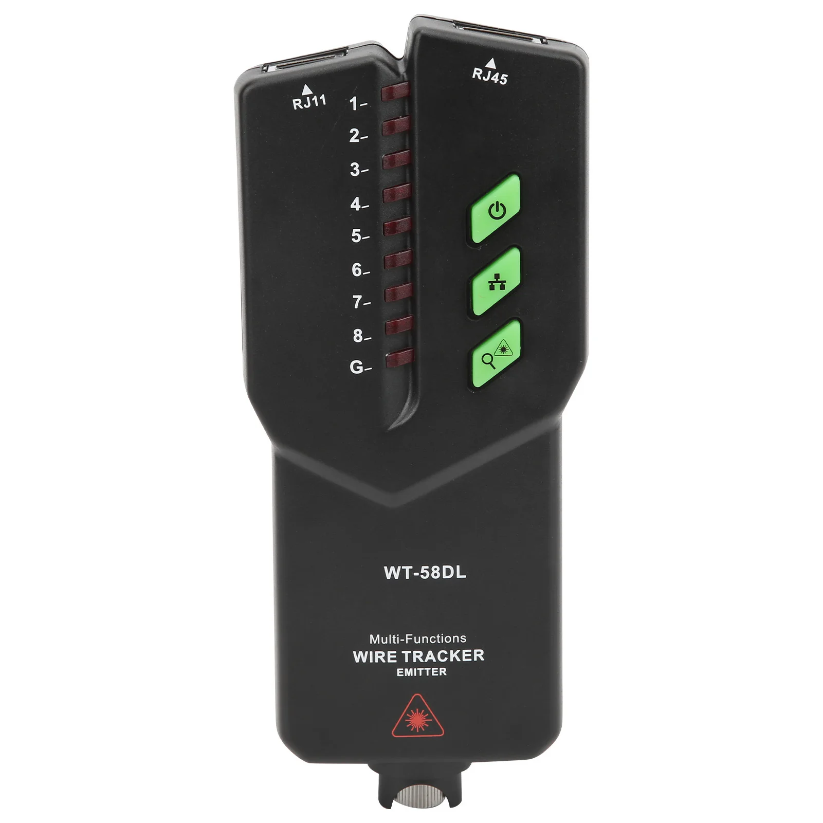 WT58DL Cable Tester for Telecom and Network Maintenance Applications Featuring Non-Contact Voltage Detection and Visual