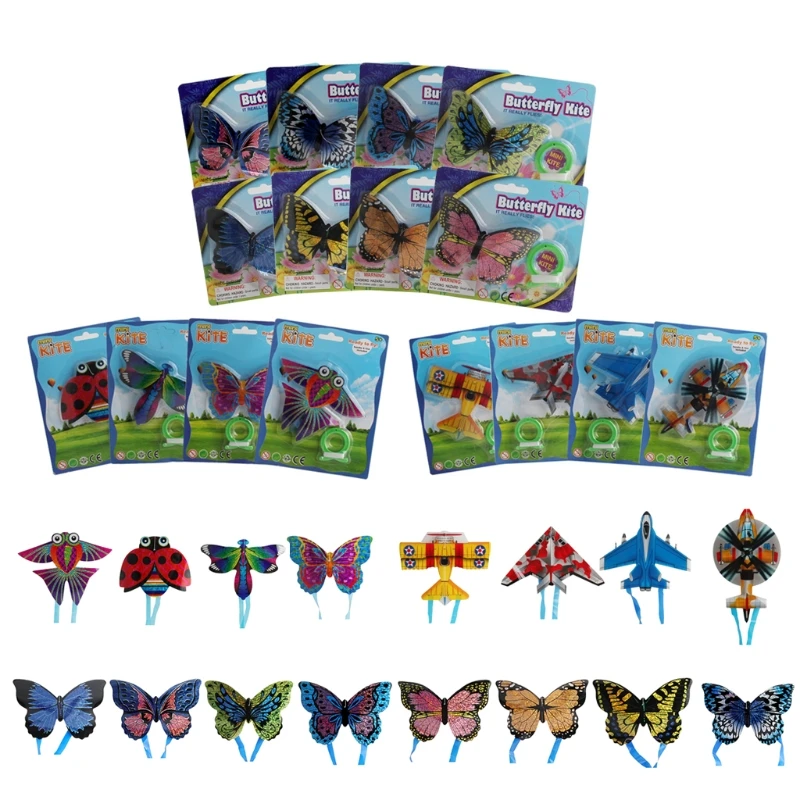 Avión insectos dibujos animados, Mini cuerda, cometas voladoras, juguete, regalo para niños, deporte libre