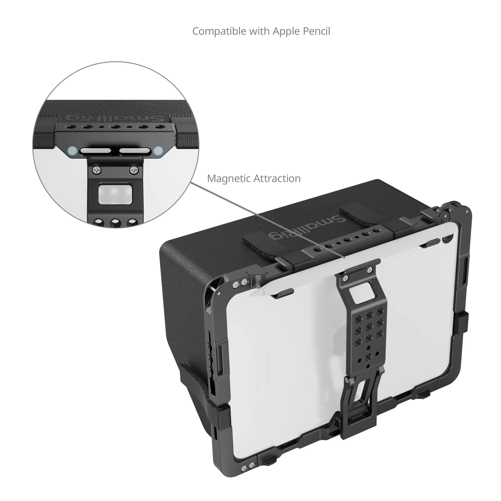 SmallRig-Transrail pour iPad mini 6 / A17 Pro, installation de bureau, montage rapide, avec pare-soleil MD5058, interfaces polyvalentes