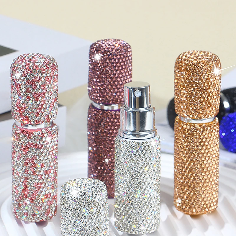 10ML Bling Diamond Travel Perfume Bottle Refillable Perfume Atomizer Pocket Portable Travel Perfume Refill Bottle Accessories