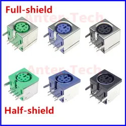 1Pcs PS2 Keyboard Socket PS-2 6 Pin Female Socket Jack Connector On PCB PS2 6P Green/Purple/Black Mouse Socket PS2 sockets