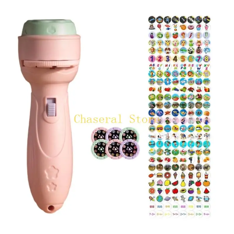 E7CE Cartoon Story Proiettore Flashlight Educational Learning Toy Discs 48 Immagini Regalo per bambini