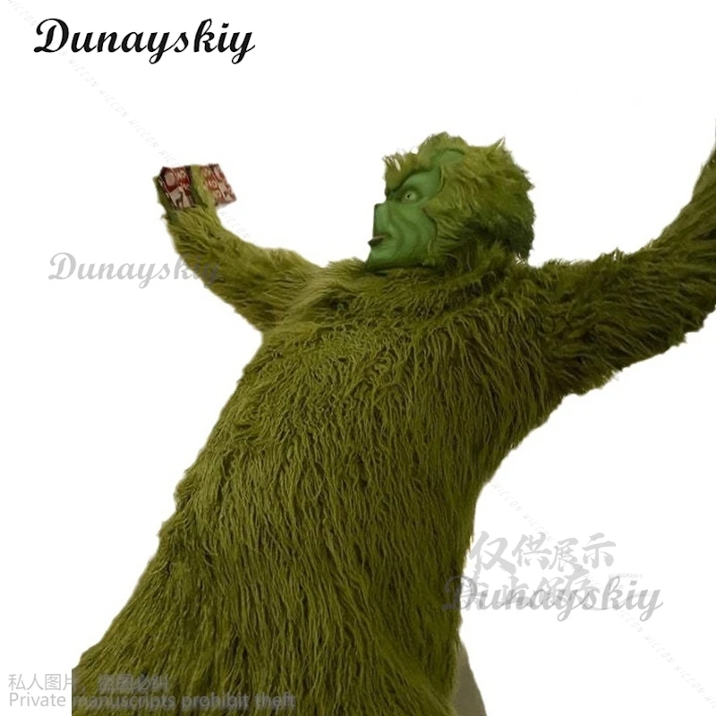 Halloween 2024 New Christmas Roleplay Costume Furry Santa Suit Christmas Green Costume Set Christmas Cosplay Santa Outfit