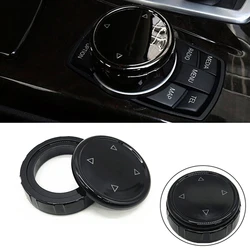 Car Big Multi Media Knob Button Cover Trim Control Glossy Black ABS Plastic Fit for BMW 1 Series F20 3 Series F30 5 Series F10