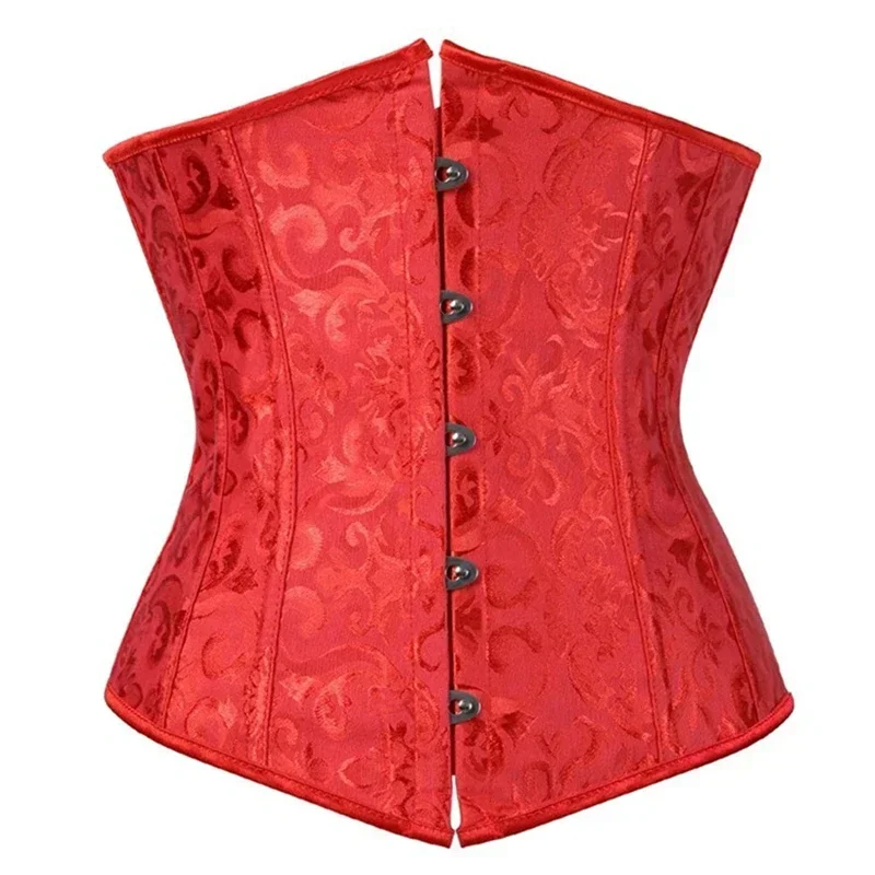 Gothic Corset Women Sexy Underbust Corset Waist Trainer Corset Shaper Plus Size Corpete Corselet Black White Red Blue XS-6XL