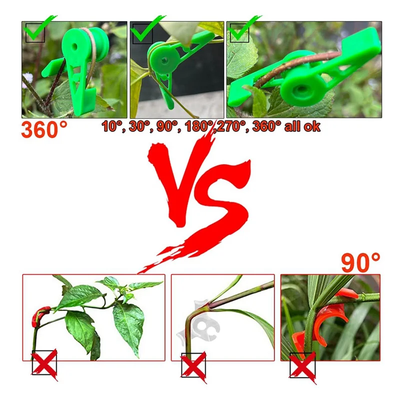 

HLZS-300Pcs 360 Degree Plant Stem Trainer Clips, Adjustable Plant Branches Bender Clips, Plant Training Control Of Plants