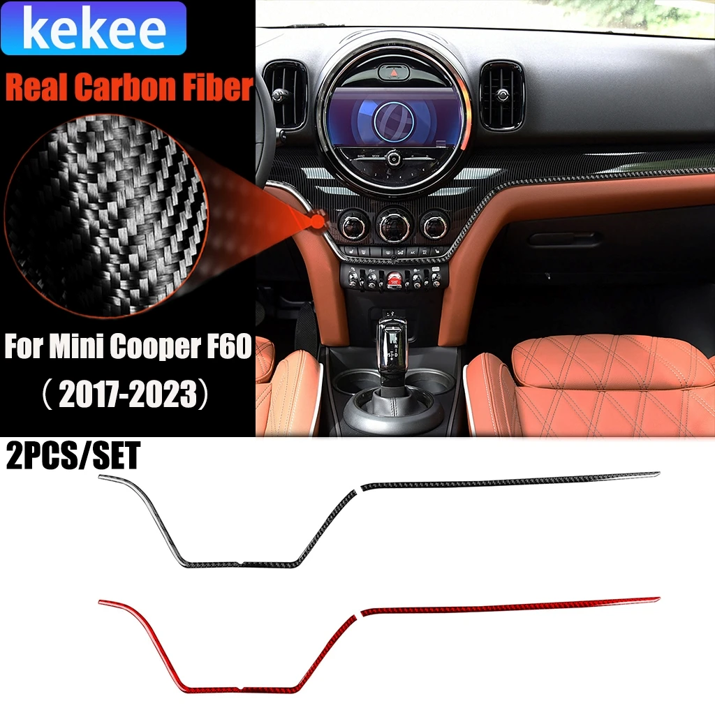 

Автомобильные аксессуары из углеродного волокна, полоса приборной панели, модифицированная внутренняя отделка, мягкая наклейка для Mini Cooper F60 Countryman 2017-2023