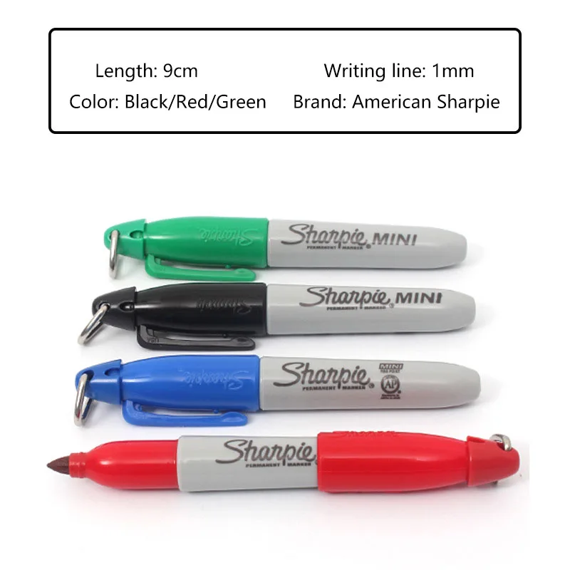 3Color Portable Marker Pen Sharpie Waterproof Permanent Craftwork for Wood Plastic Metal Glas Paint Writing Art Supplies