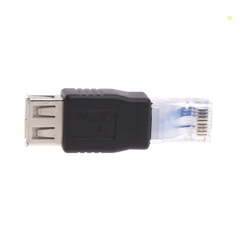1แพ็คUSB 2.0หญิงLAN RJ45ชายคริสตัลEthernet 10M/100Mbอะแดปเตอร์เครือข่ายDropshipping