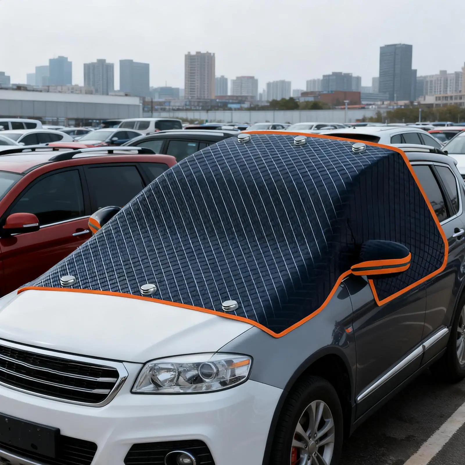 

Car Windshield Cover For Ice And Snow Waterproof Reflective Protector Car Windshield Cover For Frost Indoor Outdoor SUVs