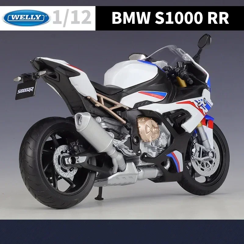 WELLY-modelo de motocicleta deportiva de aleación BMW S1000RR, juguete de Metal fundido a presión, colección de modelos de motocicleta de carreras callejeras, regalos para niños, 1:12, 2021