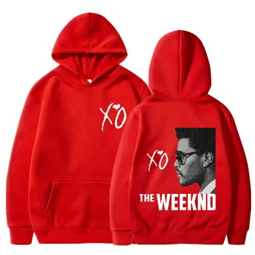 Men\'s Fashion Oversized Pullovers Hoodie The Weeknd XO Albums Print Sweatshirt Unisex Softstyle Vintage Hip Hop Clothing Hoodies