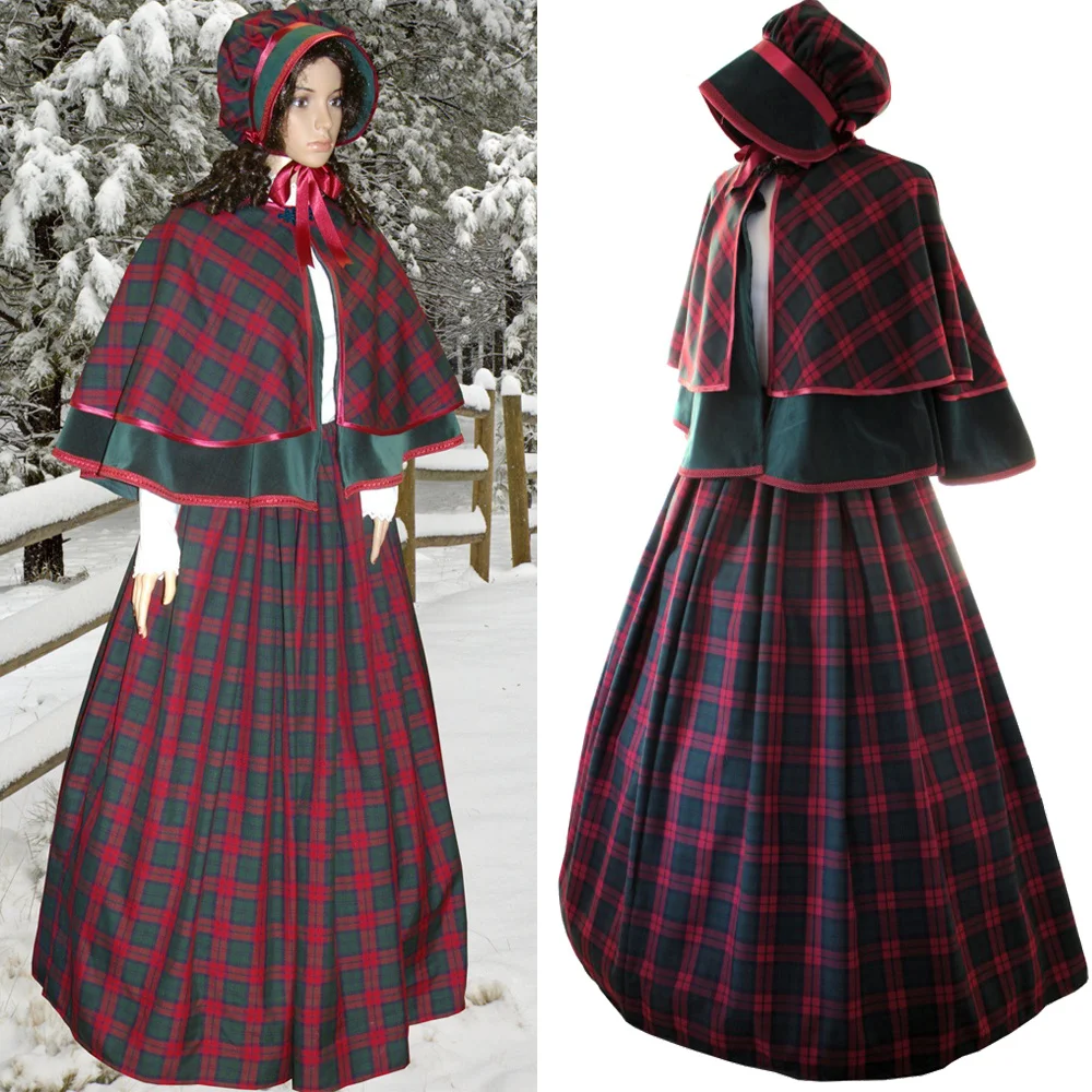 Chrismas Dickens Caroler disfraz vestido señoras victoriano Carol cantante escuela amante disfraz Dickens Fair disfraz vestido de baile