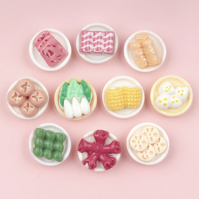 30/300Pcs Miniature Vegetable Set Resin Decor Fake Food Ornaments Mini House Kitchen Decoration DIY Dollhouse Decor Accessories