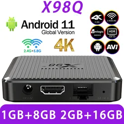 X98Q Smart TV Box Android 11 Amlogic S905W2 2GB 16GB / 1GB 8GB AV1 3D 2.4G 5G Wifi 4K HDR Smart Media Player Smart Set Top Box