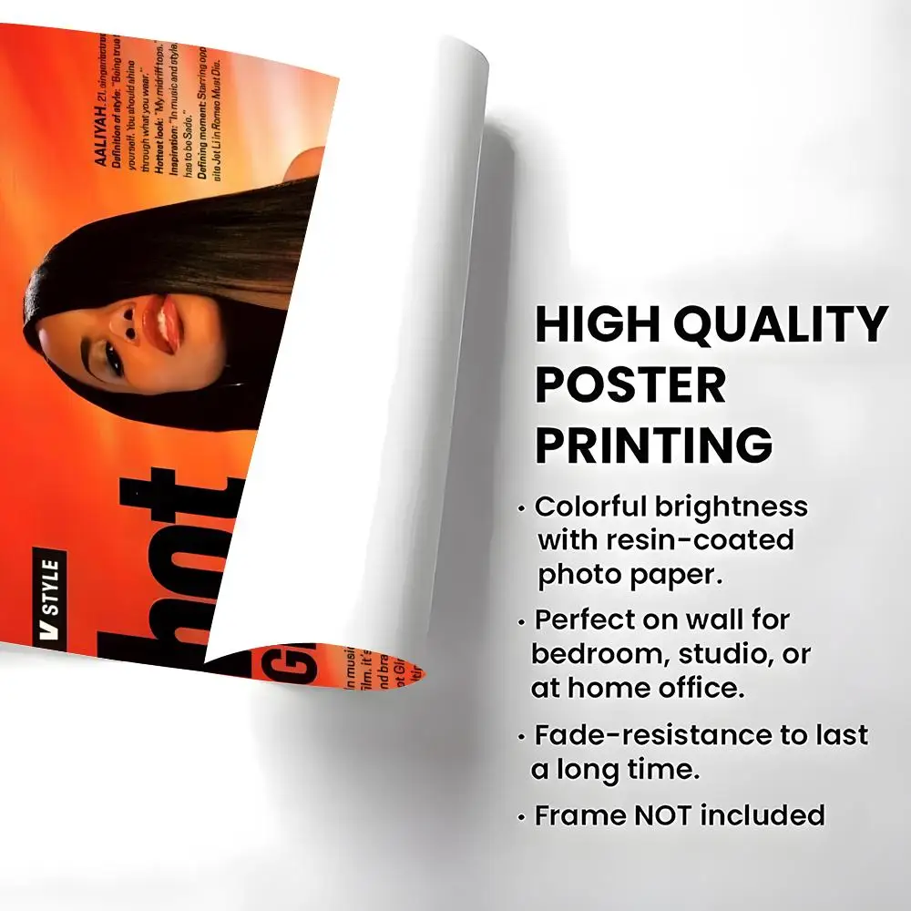 Singer Aaliyah Poster High-definition  poster stickers, suitable for bedroom, living room, home decoration