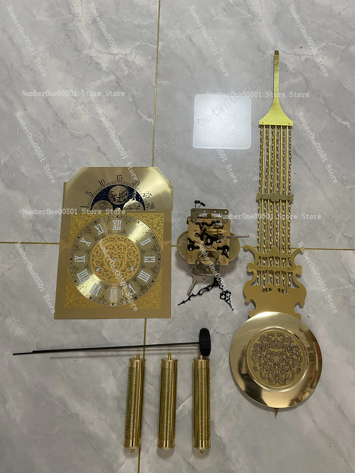 Suitable for Polaris 31-day spring-type mechanical winding movement DIY grandfather clock movement and full set of accessories