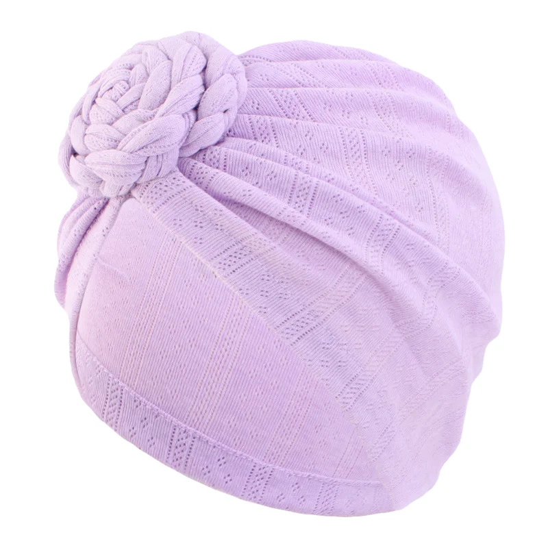 Novas mulheres muçulmano turbante chapéu de algodão nó superior flor decoração headwrap senhoras capa de cabelo gorro lenço quimio boné bandanas