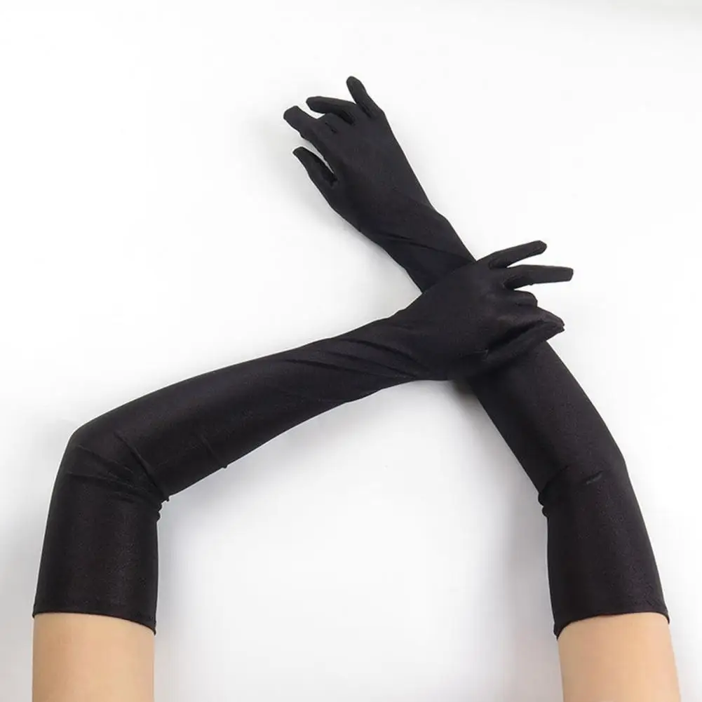 Sexy Gloves Elegant Elbow Length Gloves for Wedding Party Cosplay Soft Breathable Stylish Accessories for Bride Stage Show